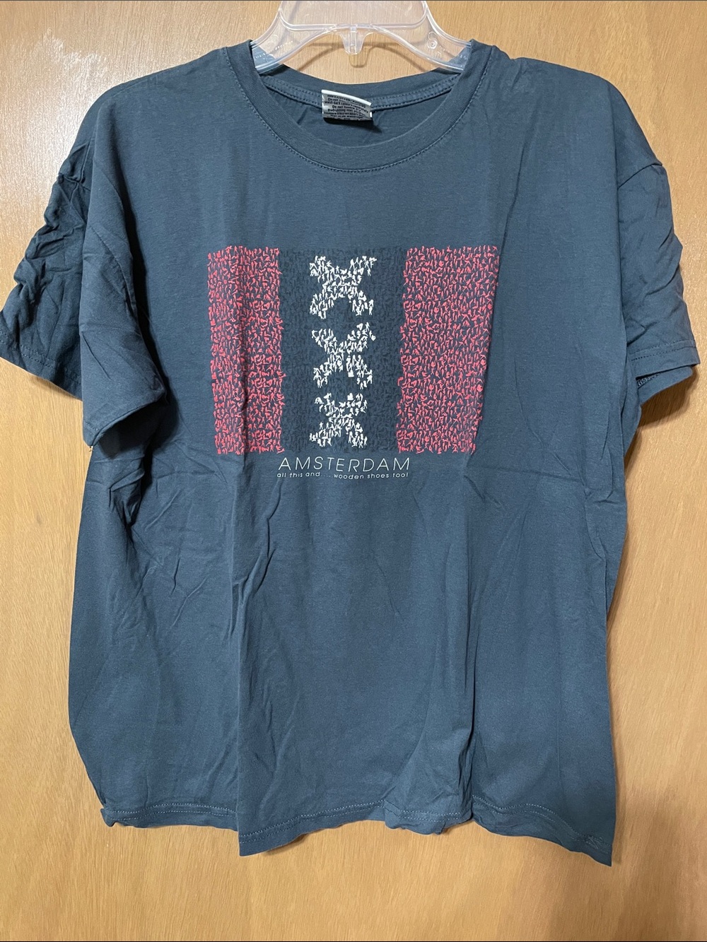 Fox Dark Gray Tee with Blue and Gold Logo